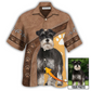 Brown Classic Dog Paw Custom Photo Personalized Hawaiian Shirt Artwork View For Coastal Escapes And Resort Style