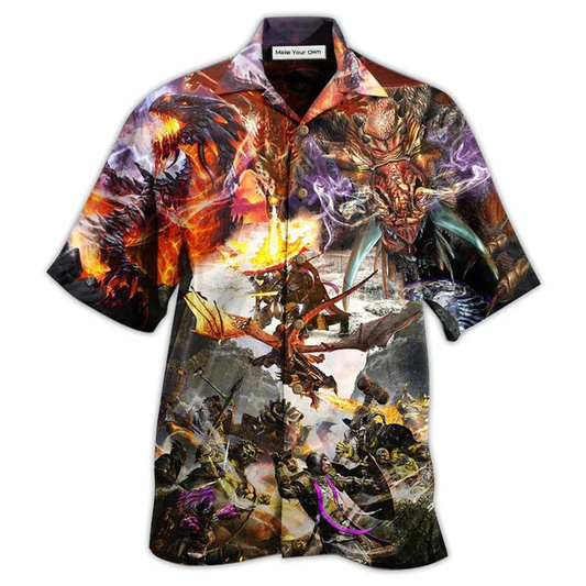 Dragon Combat Amazing Hawaiian Shirt For Beach Parties And Weekend Getaways