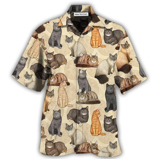 Happy Cat Hawaiian Shirt For Beach Parties And Weekend Getaways