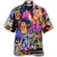 Happy Cat Independence Day Rocker Hawaiian Shirt Artwork View For Weekend Travel And Beach Style