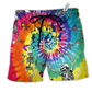 Hippie Skull Dancing With Butterfly Hawaiian Beach Shorts For Sunny Holidays And Outdoor Wear