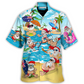 Christmas July Santa Spirit Year Hawaiian Shirt For Coastal Travel, Casual Events, And Comfortable Summer Wear