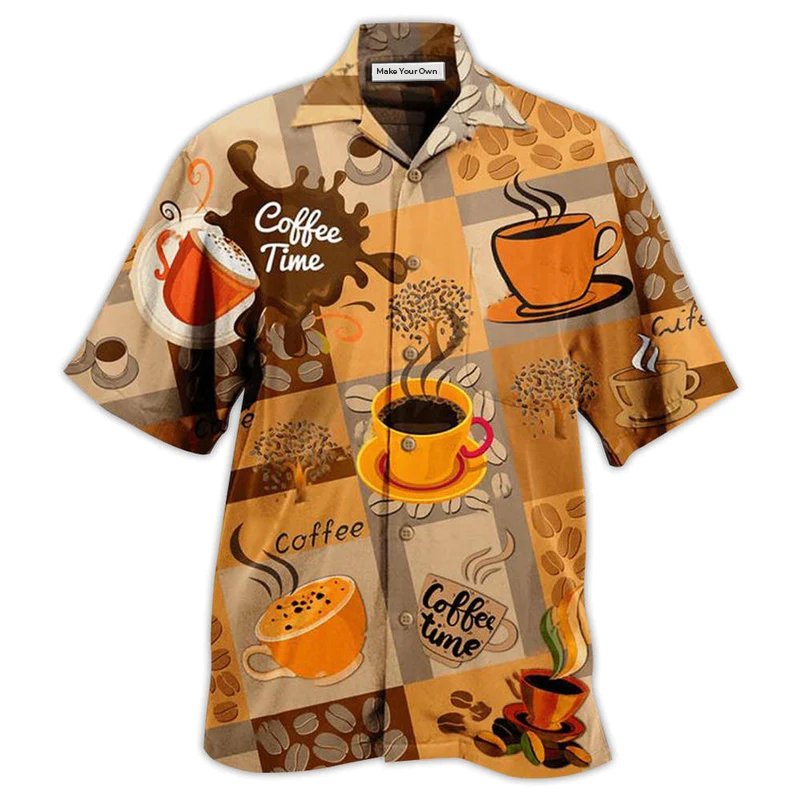 Coffee Hawaiian Shirt For Resort Getaways And Comfortable Summer Activities