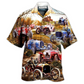 Vintage Classic Car Hawaiian Shirt For Island Holidays Summer Parties And Casual Outdoor Wear