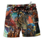 Horse Love Life Style Colorful Hawaiian Print Beach Shorts For Sunny Getaways And Gifting