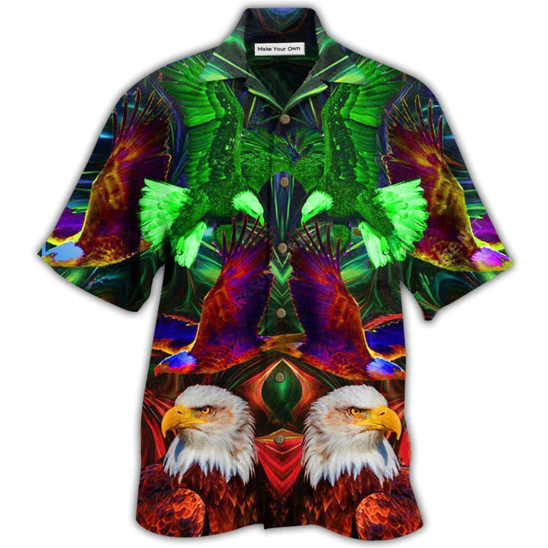 Eagle Hawaiian Shirt For Coastal Adventures Summer Events And Everyday Comfort