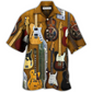 Vintage Guitar Hawaiian Shirt For Coastal Trips Outdoor Events And Relaxed Summer Wear