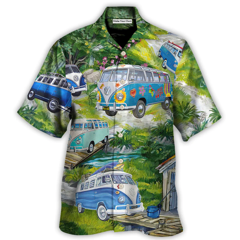 Camping Van Hawaiian Shirt Design View For Resort Travel And Thoughtful Gifting