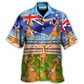 Funny Cricket Kangaroo Hawaiian Shirt Print Closeup For Thoughtful Gifting