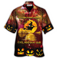 Bohemian Dark Halloween Desert Highway Wind Hair Hawaiian Shirt For Warm Weather Adventures And Everyday Comfort