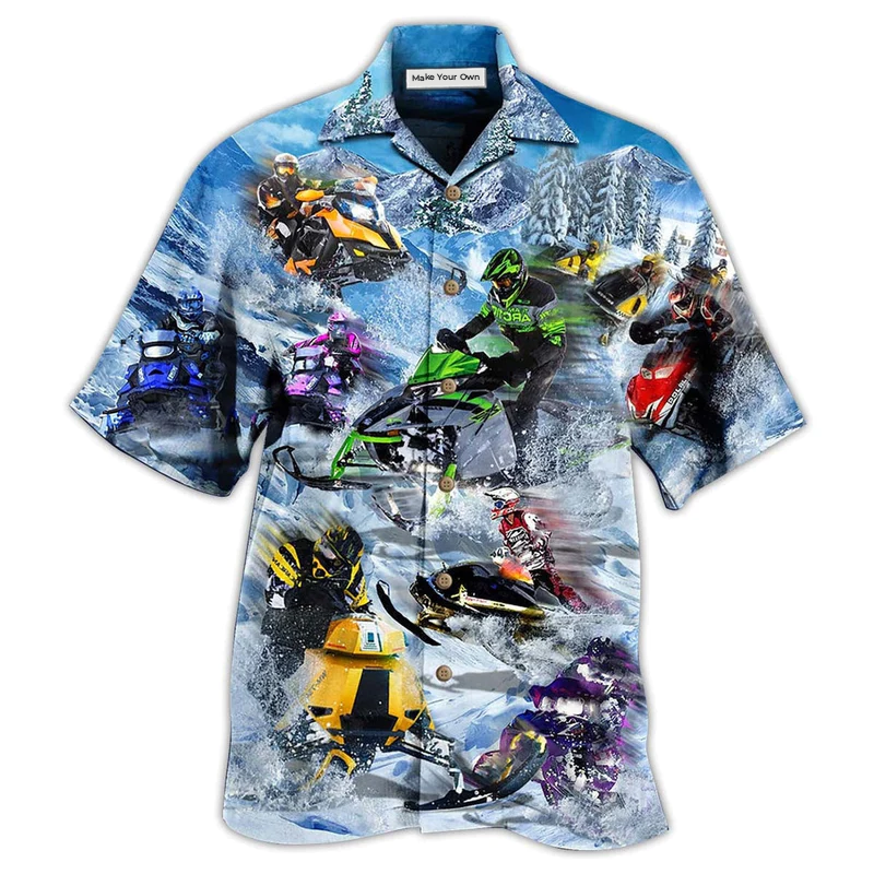 Winter Christmas Hawaiian Shirt For Island Holidays Summer Parties And Casual Outdoor Wear