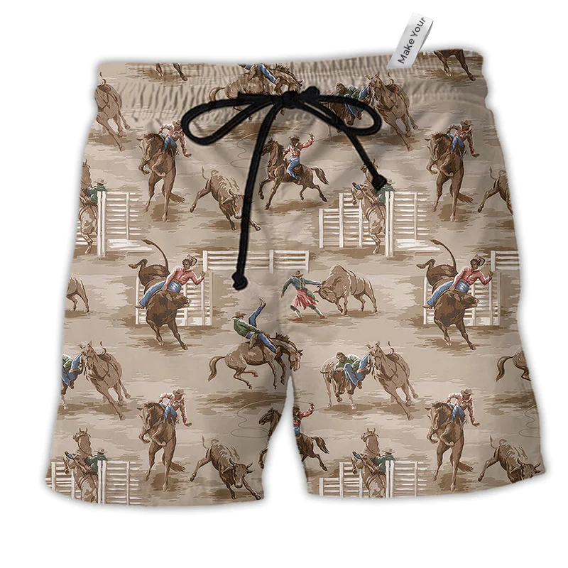 Horse Lover Showjumping Lover Hawaiian Print Beach Shorts For Wildlife Inspired Summer Style