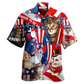 Cat American Proud Hawaiian Shirt Pattern Detail For Summer Holidays And Outdoor Fun