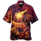 Dragon Fighting Togerther Hawaiian Shirt Artwork View For Weekend Travel And Beach Style
