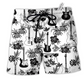 Music With Electric Guitar Black And White Beach Shorts For Creative Warm Weather Outfits