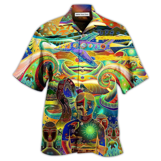 Bohemian Neon Peace Amazing Hawaiian Shirt For Poolside Relaxation And Sunny Getaways