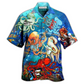 Happy Octopus Rocktopus Hawaiian Shirt Pattern View For Relaxed Warm Weather Outfits