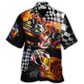 Kart Racing Hawaiian Shirt Detailed Pattern View For Vacation Style