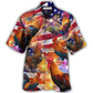 Chicken American Celebrating Independence Day Hawaiian Shirt For Summer Events And Casual Outdoor Wear
