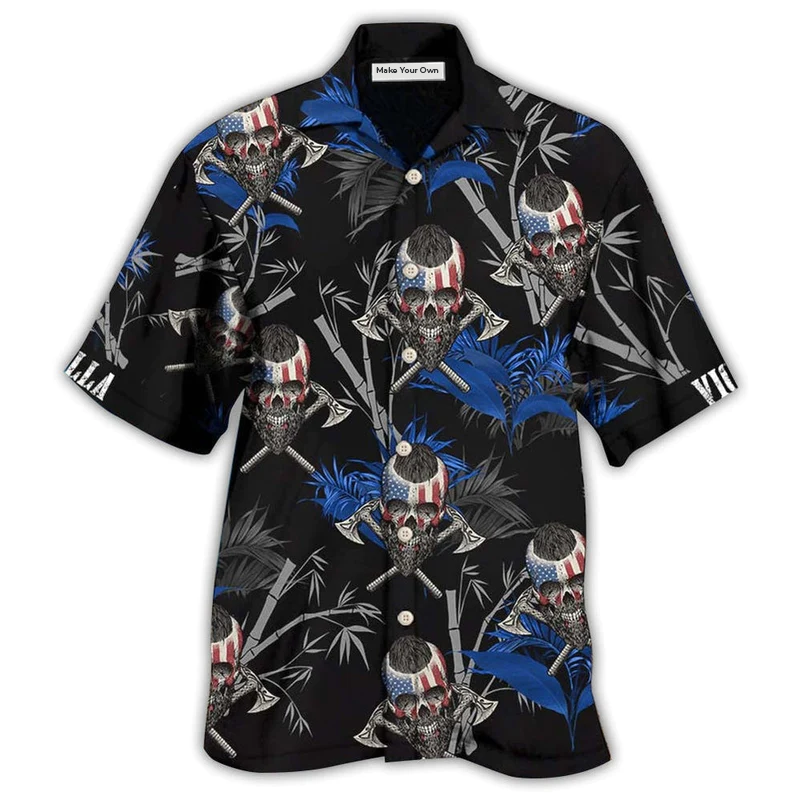 Viking Warrior Hawaiian Shirt For Coastal Vacations Warm Weather Events And Daily Style