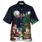 Christmas Santa Giving Everyone Night Hawaiian Shirt For Vacation Days And Relaxed Coastal Outings