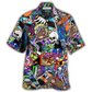 Colorful Skull Hawaiian Shirt For Vacation Parties Beach Outings And Relaxed Daily Wear
