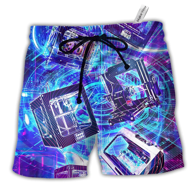 Three Dimensional Printing Beach Shorts For Tropical Holidays And Relaxed Casual Wear