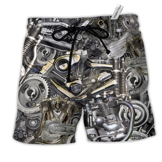 Motorcycle Bikers Don't Go Gray We Turn Chrome Beach Shorts For Coastal Drives And Casual Style