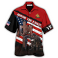 Veteran Honor Fallen Memory Cross Hawaiian Shirt For Vacation Days And Relaxed Coastal Outings
