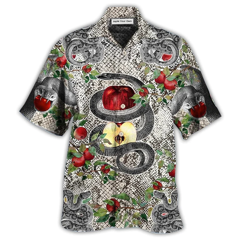 Snake Hawaiian Shirt For Coastal Vacations Warm Weather Events And Daily Style