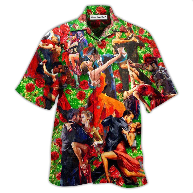 Dance Salsa Couple Hawaiian Shirt Design View For Resort Travel And Thoughtful Gifting
