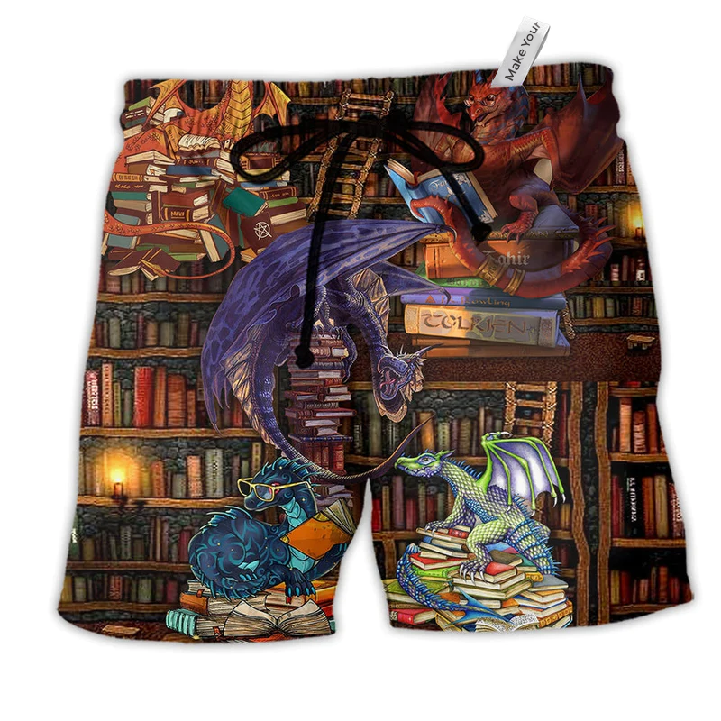 Dragon Book Beach Shorts For Tropical Holidays And Versatile Outdoor Wear
