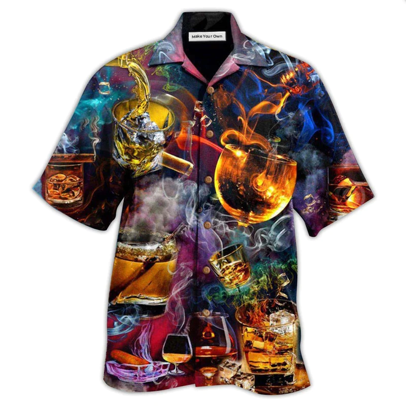 Wine Special Drink Night Hawaiian Shirt Design View For Resort Travel And Thoughtful Gifting