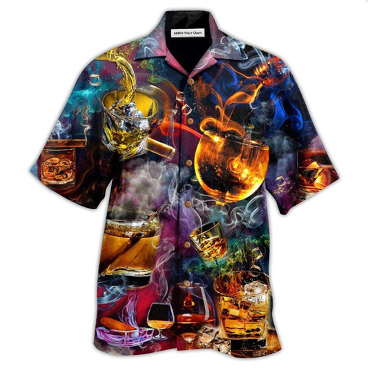 Wine Special Drink Night Hawaiian Shirt Design View For Resort Travel And Thoughtful Gifting
