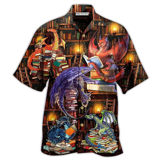 Dragon Book Weekend Booked Hawaiian Shirt Artwork View For Weekend Travel And Beach Style