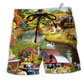 Farm Love Awesome Animals Hawaiian Print Beach Shorts For Beach Days And Casual Outdoor Wear