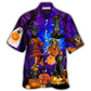 Halloween Dachshund Witch Hawaiian Shirt Artwork Detail For Resort Trips And Outdoor Activities