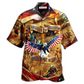 American Guardian Freedom Hawaiian Shirt Pattern Detail For Vacation Travel And Daily Wear