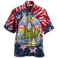 Bohemian Independence Day Hawaiian Shirt For Beach Parties And Weekend Getaways