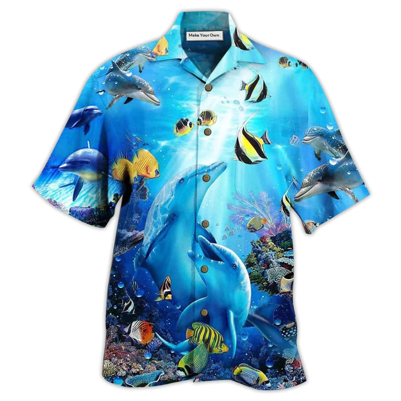 Dolphin Amazing Sea Hawaiian Shirt Design View For Resort Travel And Thoughtful Gifting