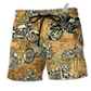 Motorcycle Vintage So Amazing Hawaiian Print Beach Shorts For Vehicle Lover Vacation Wear