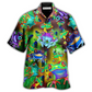 Funny Frog Mushrooms Hawaiian Shirt Pattern Detail For Summer Holidays And Outdoor Fun