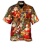 Funny Festive Christmas Gift Hawaiian Shirt Design Detail For Beach Days And Holiday Travel