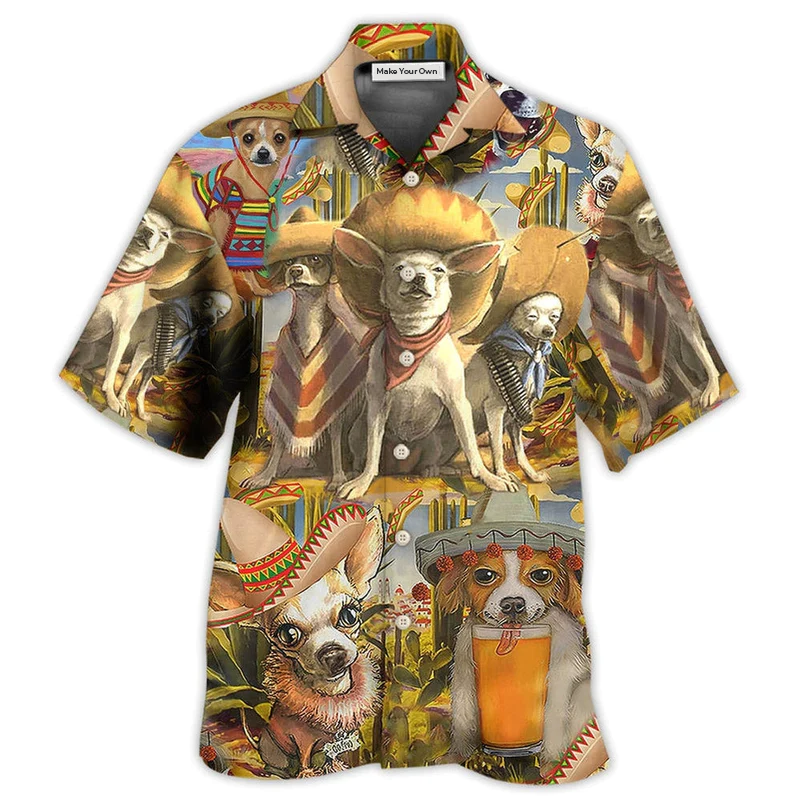 Chihuahua Friend Hawaiian Shirt For Coastal Adventures And Warm Weather Wear