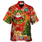 Red Christmas Drinking Tree Light Hawaiian Shirt Artwork View For Coastal Escapes And Resort Style