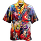 Colorful Guitar Hawaiian Shirt For Warm Weather Adventures Parties And Daily Comfort