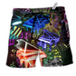 Piano Music Beautiful Speaks Hawaiian Print Beach Shorts For Summer Festivals And Travel