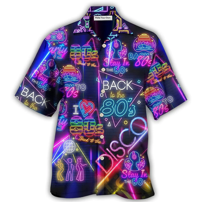 Disco Music Hawaiian Shirt For Tropical Getaways Outdoor Fun And Everyday Wear