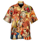Funny Happy Clown Hawaiian Shirt Pattern Detail For Summer Holidays And Outdoor Fun
