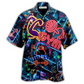 Neon Fitness Hawaiian Shirt For Resort Travel Summer Outings And Casual Gatherings
